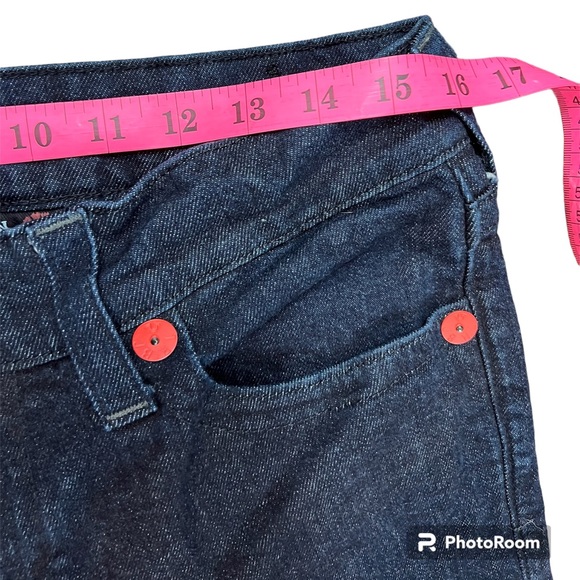 True Religion Manchester Dk Blue Mens Jeans with red label, Size 32, inseam 33” - Picture 4 of 12